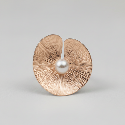 Pearl Lily Pad Ring