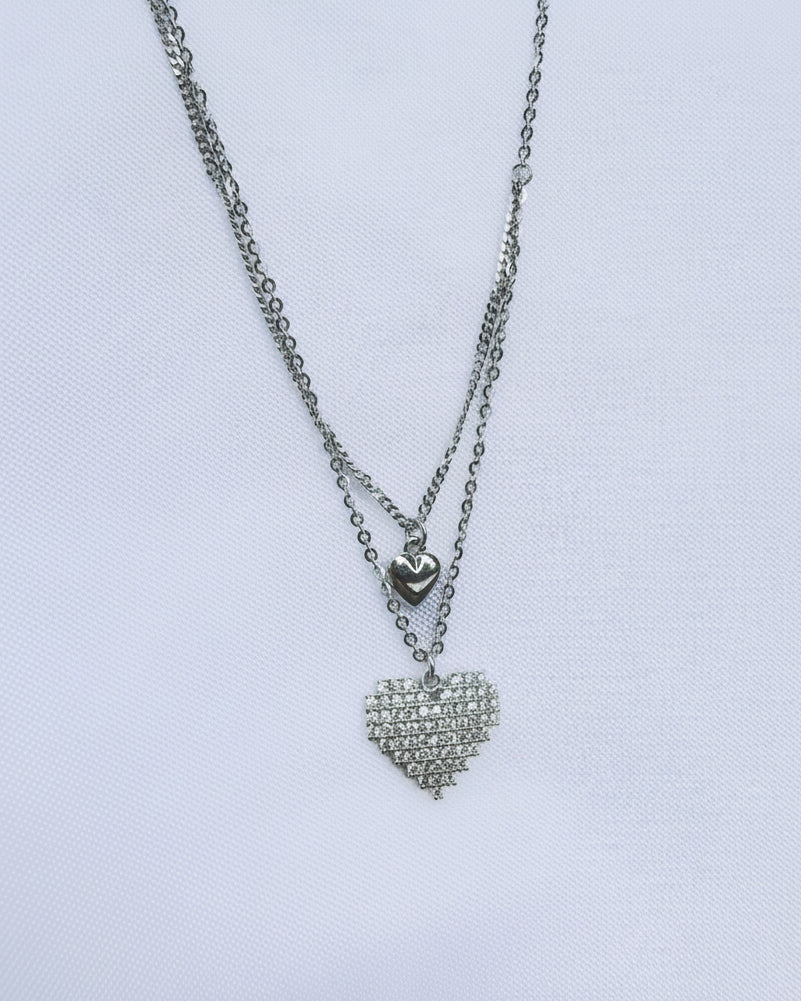 The Little Luxe - Two Hearts Necklace