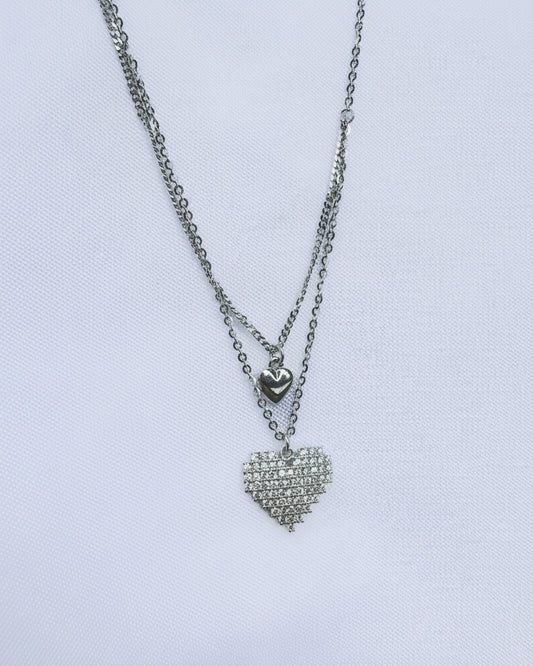 The Little Luxe - Two Hearts Necklace