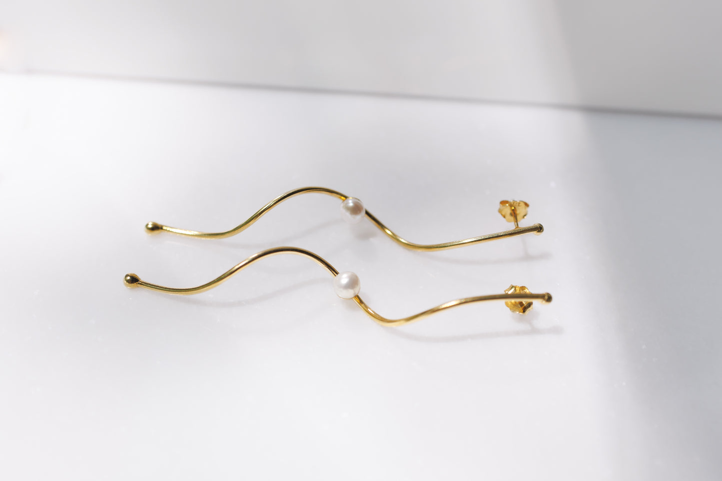 Silver Wave Earrings