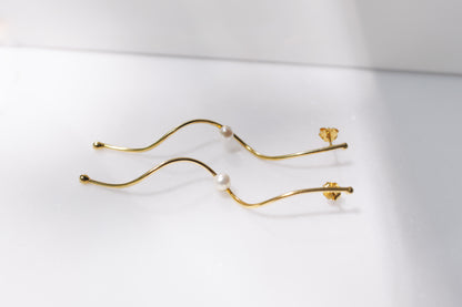 Silver Wave Earrings