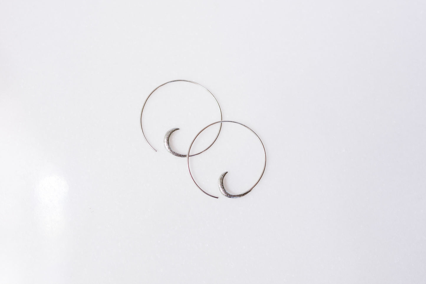 Silver swirl earrings