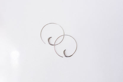 Silver swirl earrings
