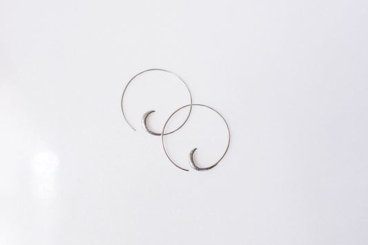 Silver swirl earrings