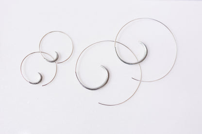 Silver swirl earrings