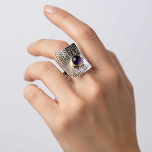 Amethyst Accent Ring