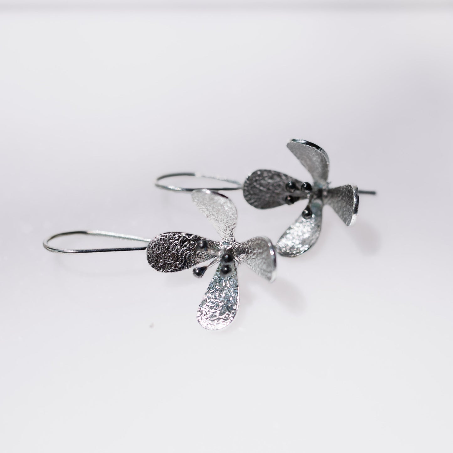 Silver Flower Earrings