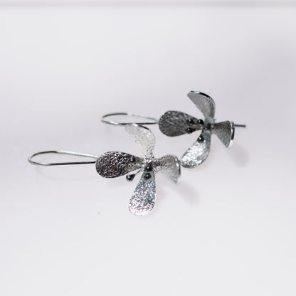 Silver Flower Earrings