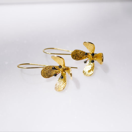 Golden Flower Earrings