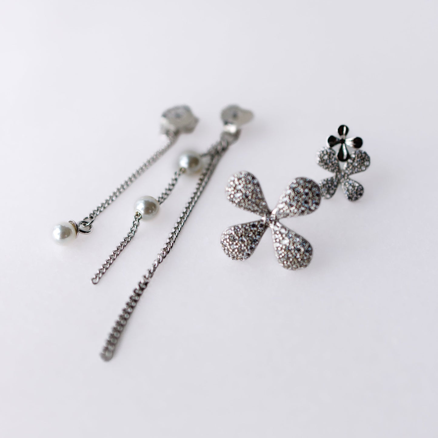 Pearl Drop Flower Earrings