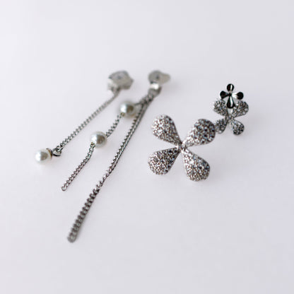 Pearl Drop Flower Earrings