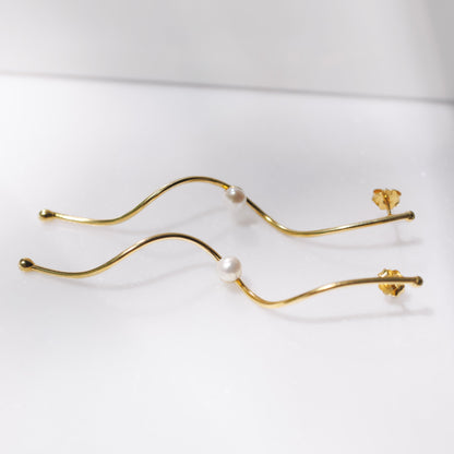 Golden Wave Earrings