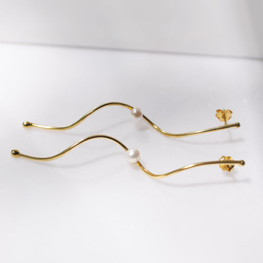 Golden Wave Earrings